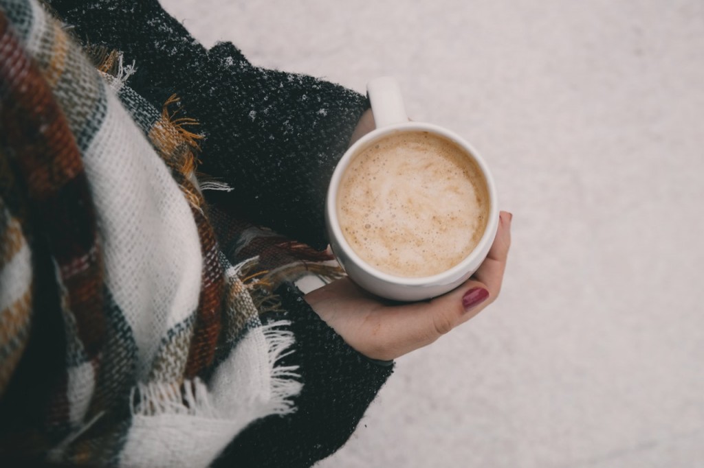 Hot coffee in a mug